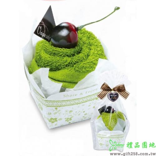 綠茶櫻桃海綿蛋糕毛巾